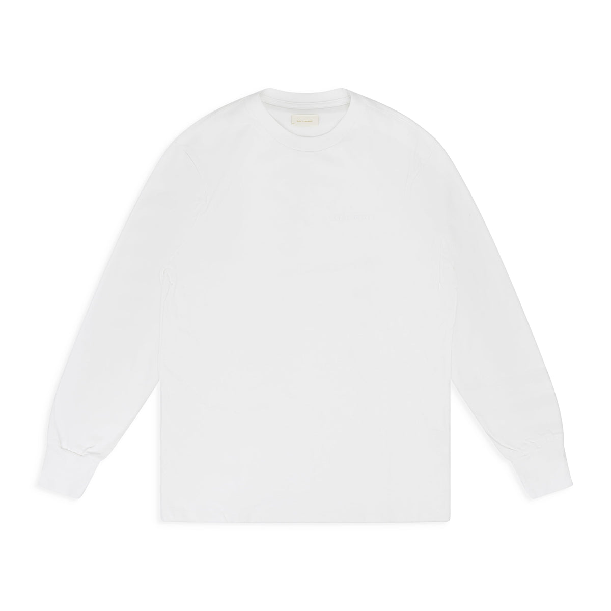 White Longsleeve Tonal Logo T-Shirt