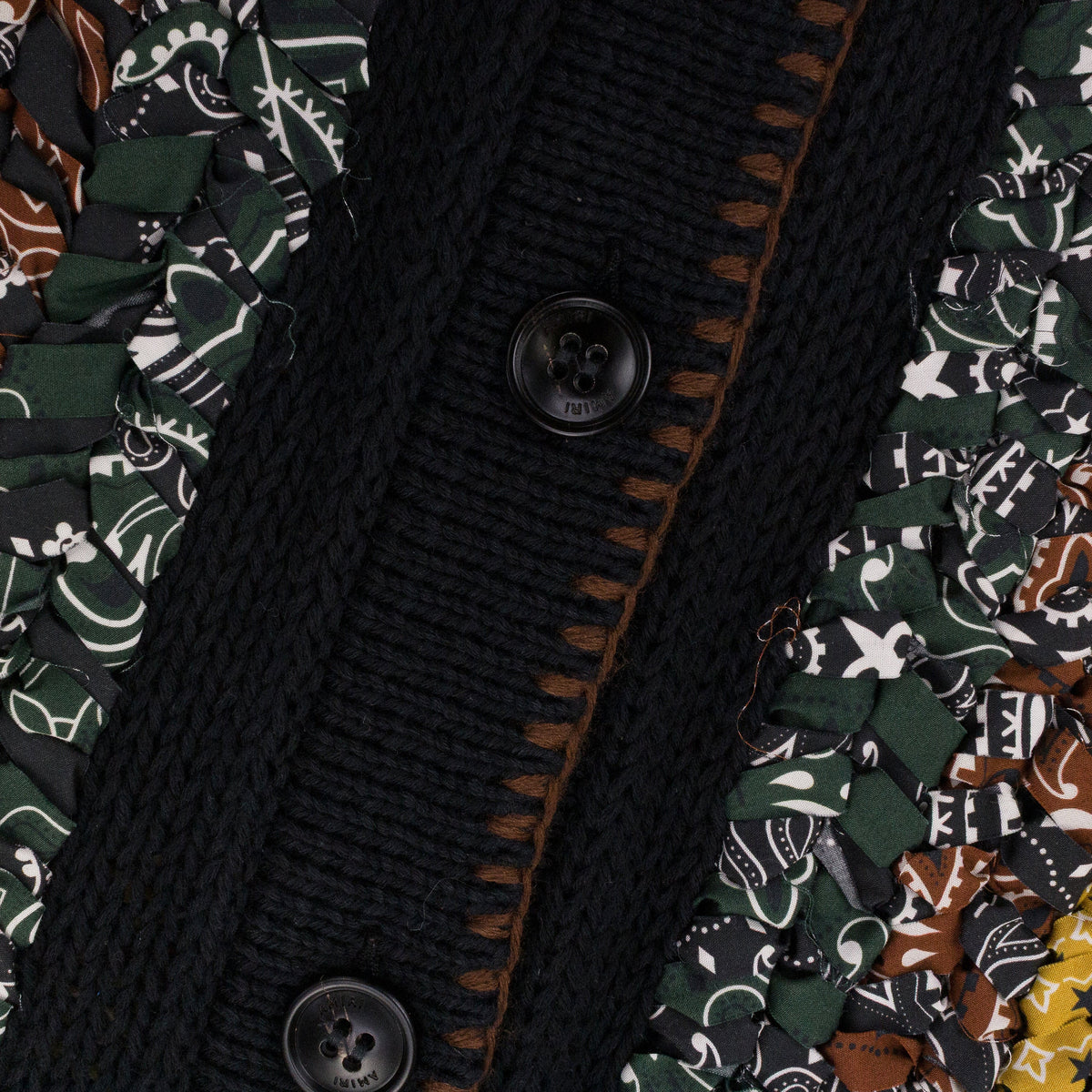 BLACK BRAIDED BANDANA BUTTON-UP SHIRTS