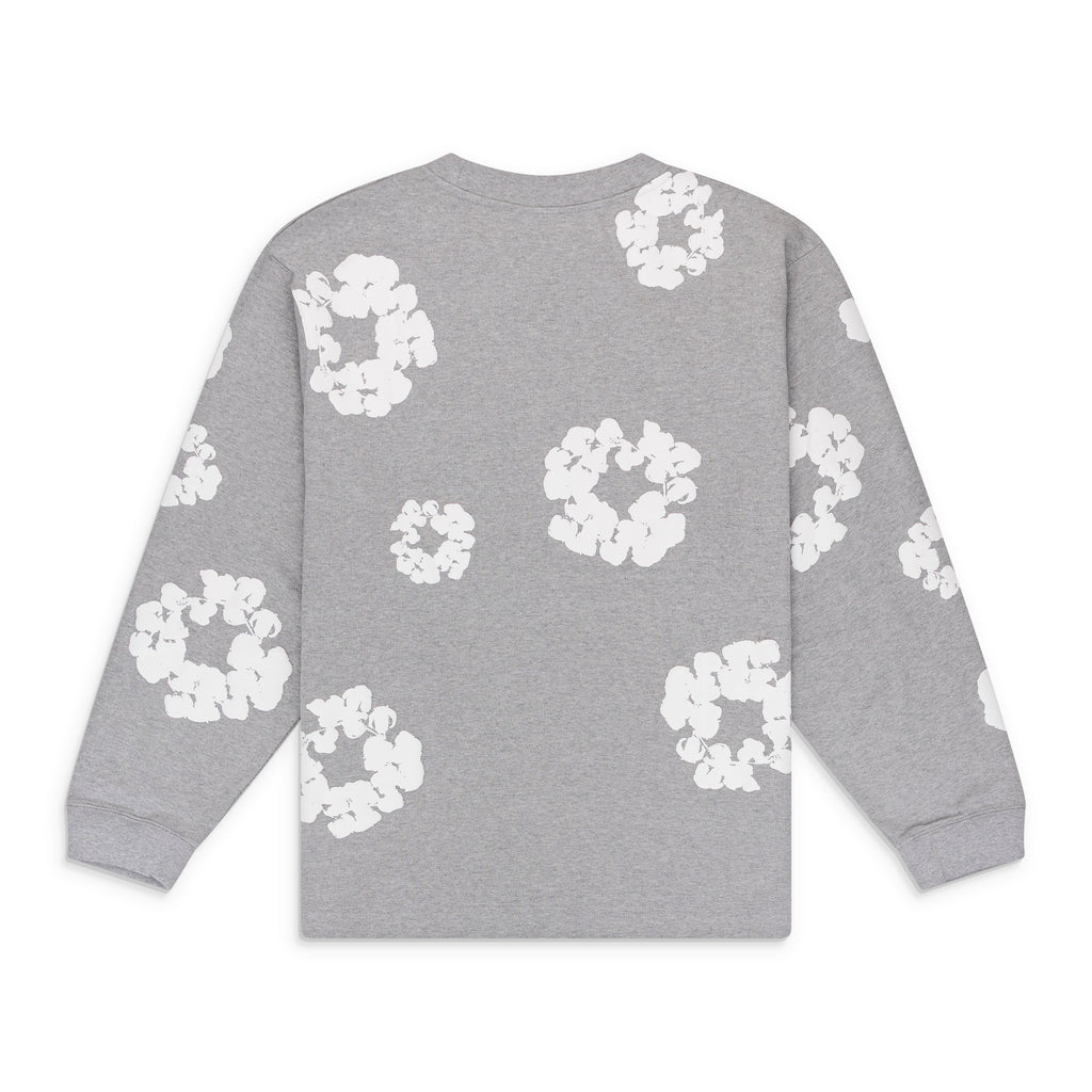 Grey Cotton Wreath Long Sleeve T-shirt