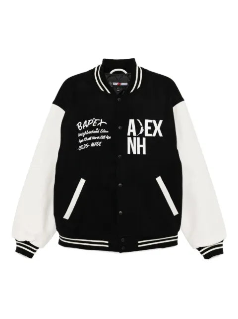 A BATHING APE® logo-embroidered bomber jacket