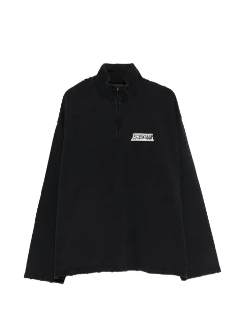 Balenciaga distressed zipped sweatshirt