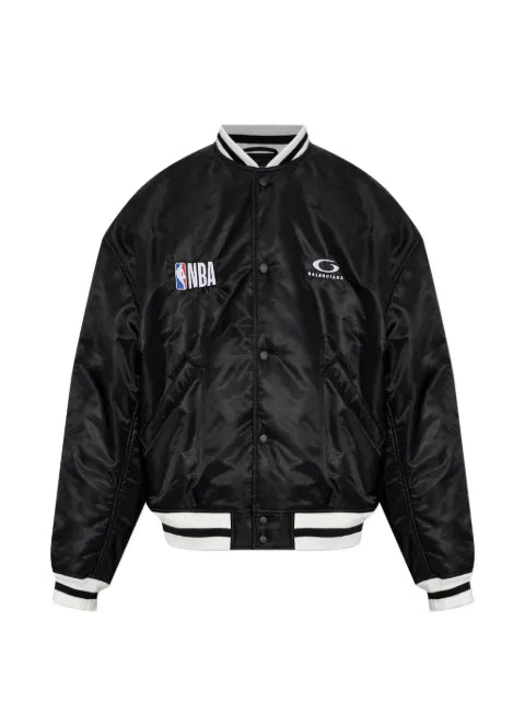 Balenciaga x NBA logo-patch bomber jacket