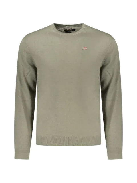 Napapijri crew-neck logo-patch sweater