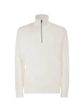 BOSS textured-knit half-zip sweater