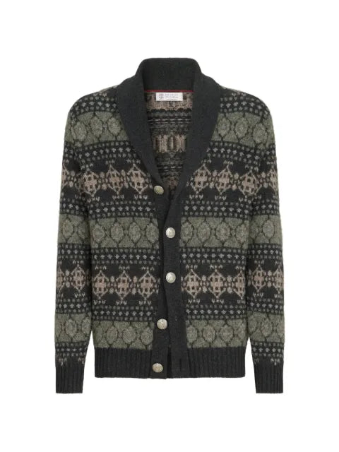 Brunello Cucinelli cashmere jacquard cardigan