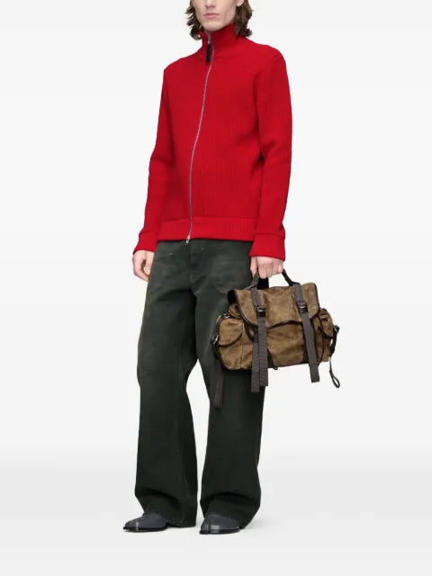 Maison Margiela ribbed zip-up sweatshirt