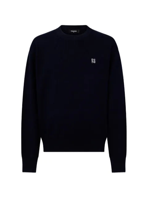 DSQUARED2 metal D2 Upside Down knit pullover