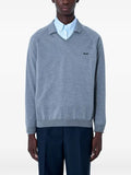 Miu Miu logo-embroidered V-neck sweater