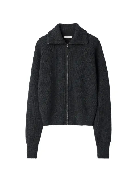 LEMAIRE zipped cardigan in virgin wool