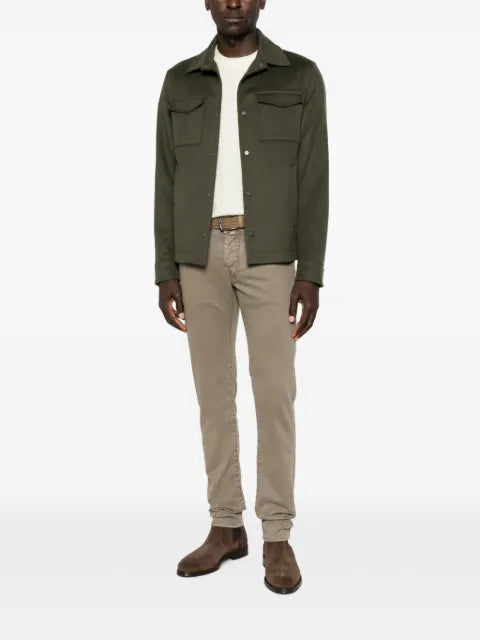 Herno button-up chest-pocket jacket