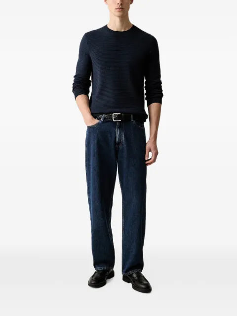 Trussardi waffle-knit crew-neck sweater