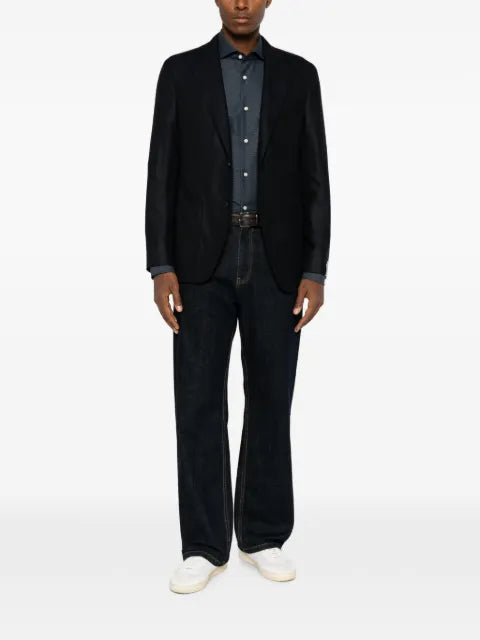 Caruso single-breasted notched-lapels blazer