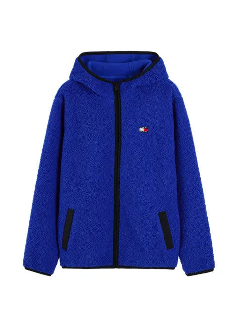 Tommy Hilfiger logo-patch borg-fleece jacket