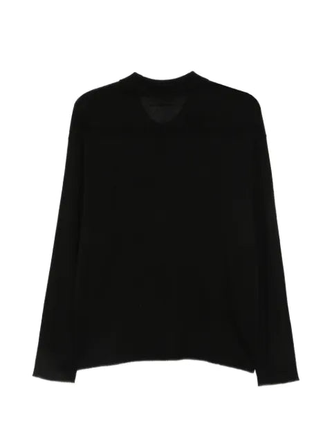 Lisa Yang contrast-stitch polo sweater