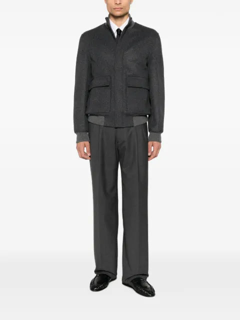 Brunello Cucinelli panelled high-neck jacket