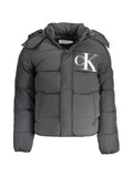 Calvin Klein logo-print hooded quilted jacket