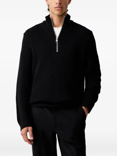 Marc O'Polo ribbed-knit half-zip sweater