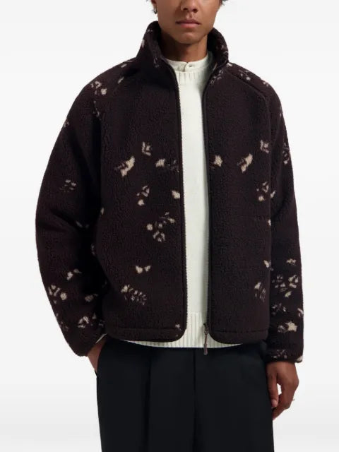 OLAF fleece-texture patterned jacket