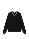 Burberry Check-trim V-neck sweater