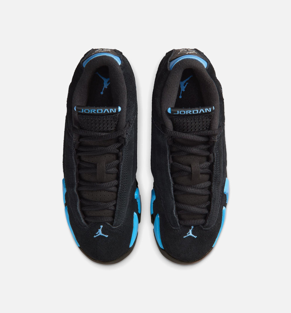 Air Jordan 14 Retro Black & University Blue Grade School Shoes - Black/White/University Blue