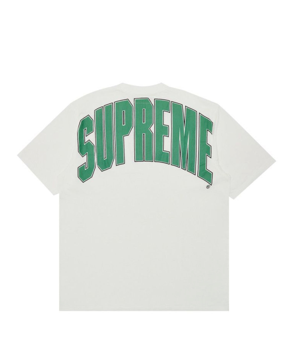 Supreme Cracked Back Arc Sleeve Top White