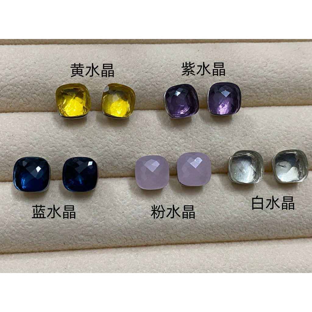 Pomellato Style Crystal 18K Gold-Plated Earrings