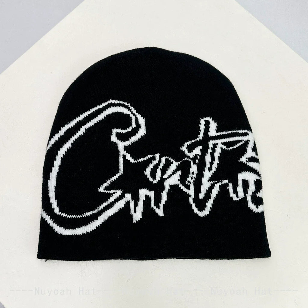 Corteiz Script Leopard Print Knit Beanie