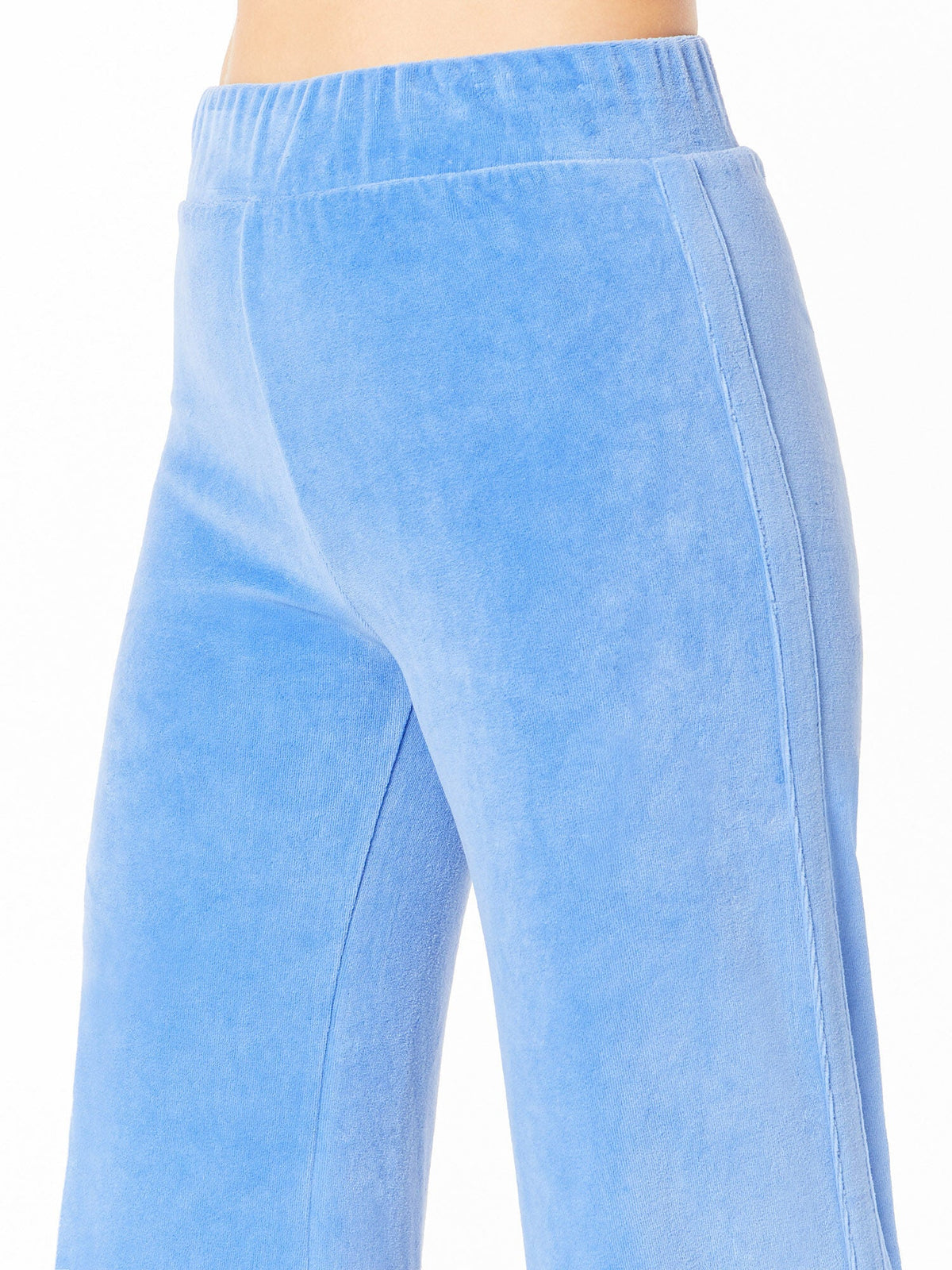 VELOUR WIDE LEG PANT BLUE