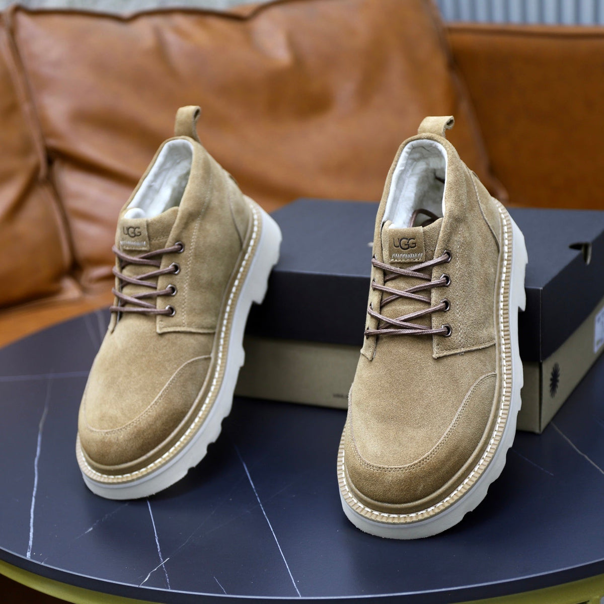 UGG Sand Suede Lace-Up Casual Shoes