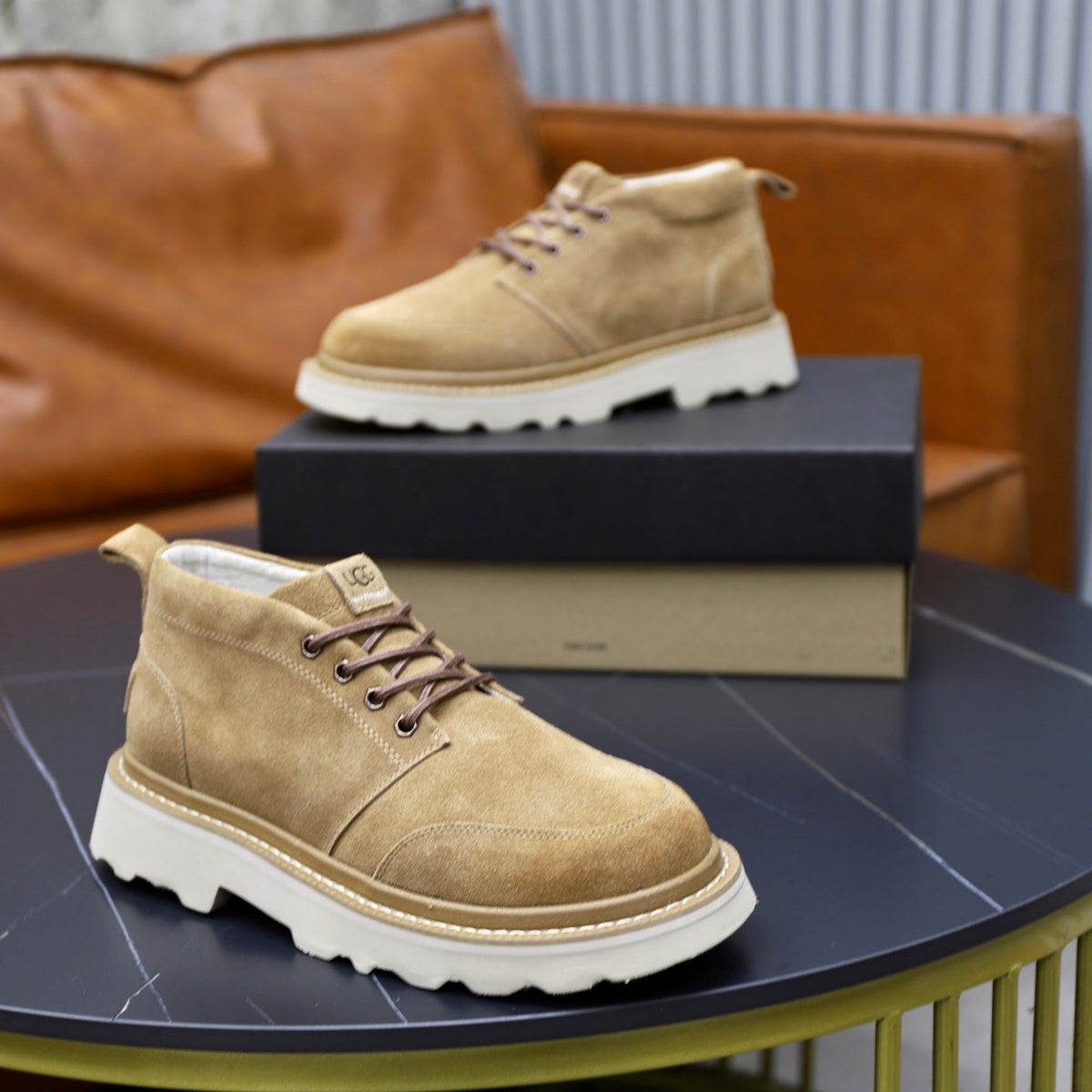 UGG Sand Suede Lace-Up Casual Shoes