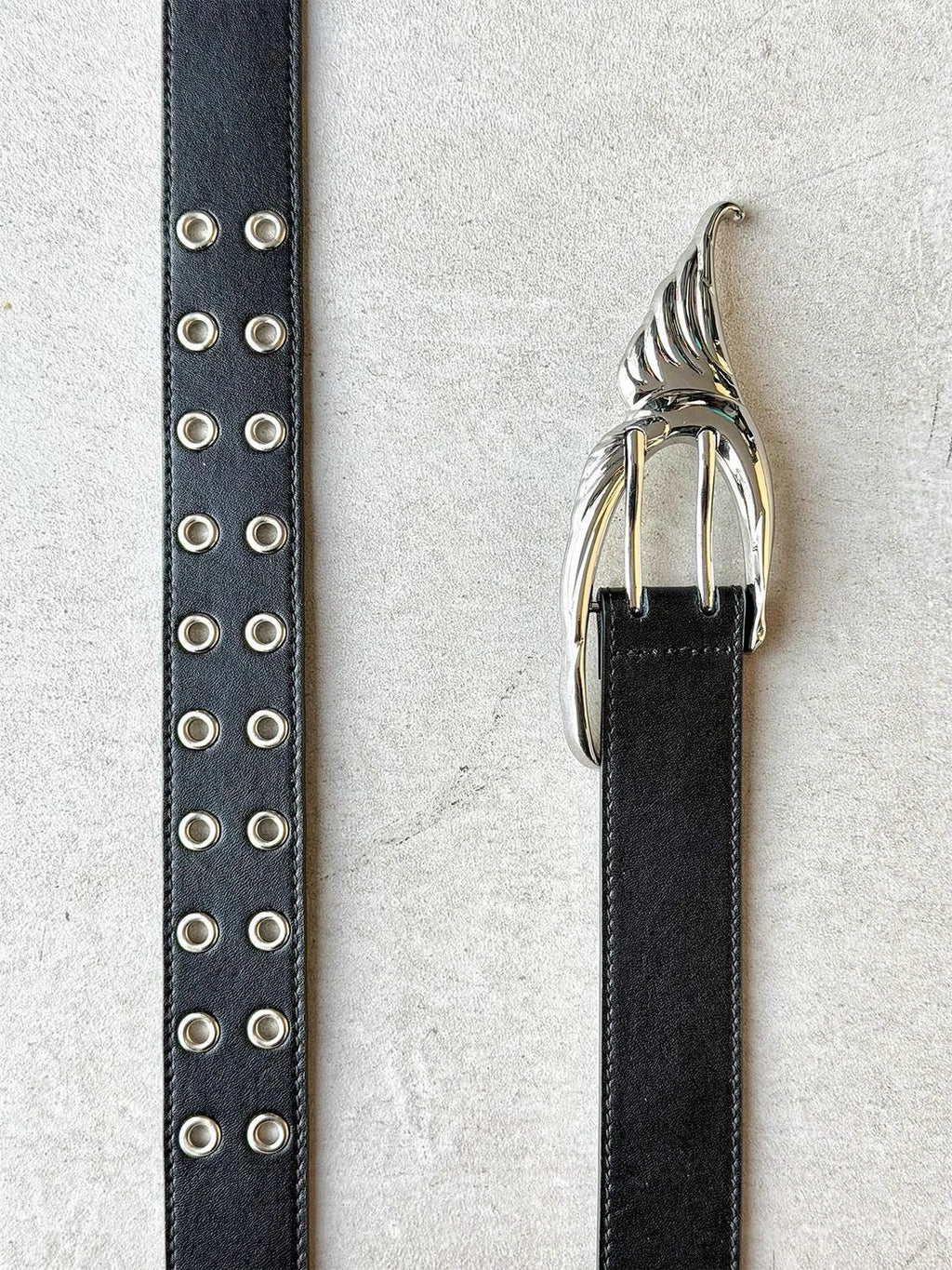 WHISTLEHUNTER Dove Metal Buckle Punk Retro Glossy Leather Waist Belt