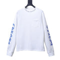 Chrome Hearts Blue Neck Long Sleeve Tee White