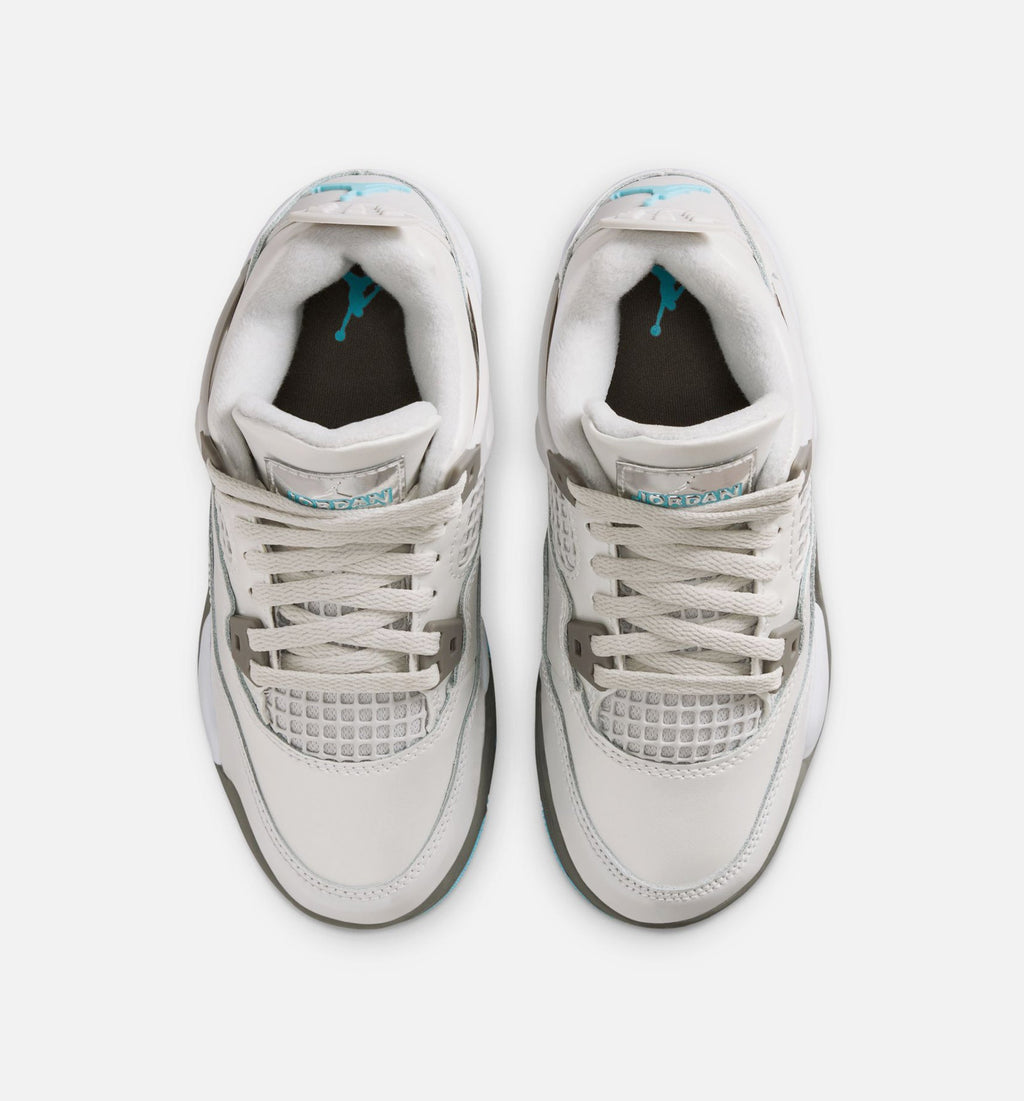 Air Jordan 4 Retro Blue Chill Preschool Shoes - Photon Dust Blue Chill White Blue Tint