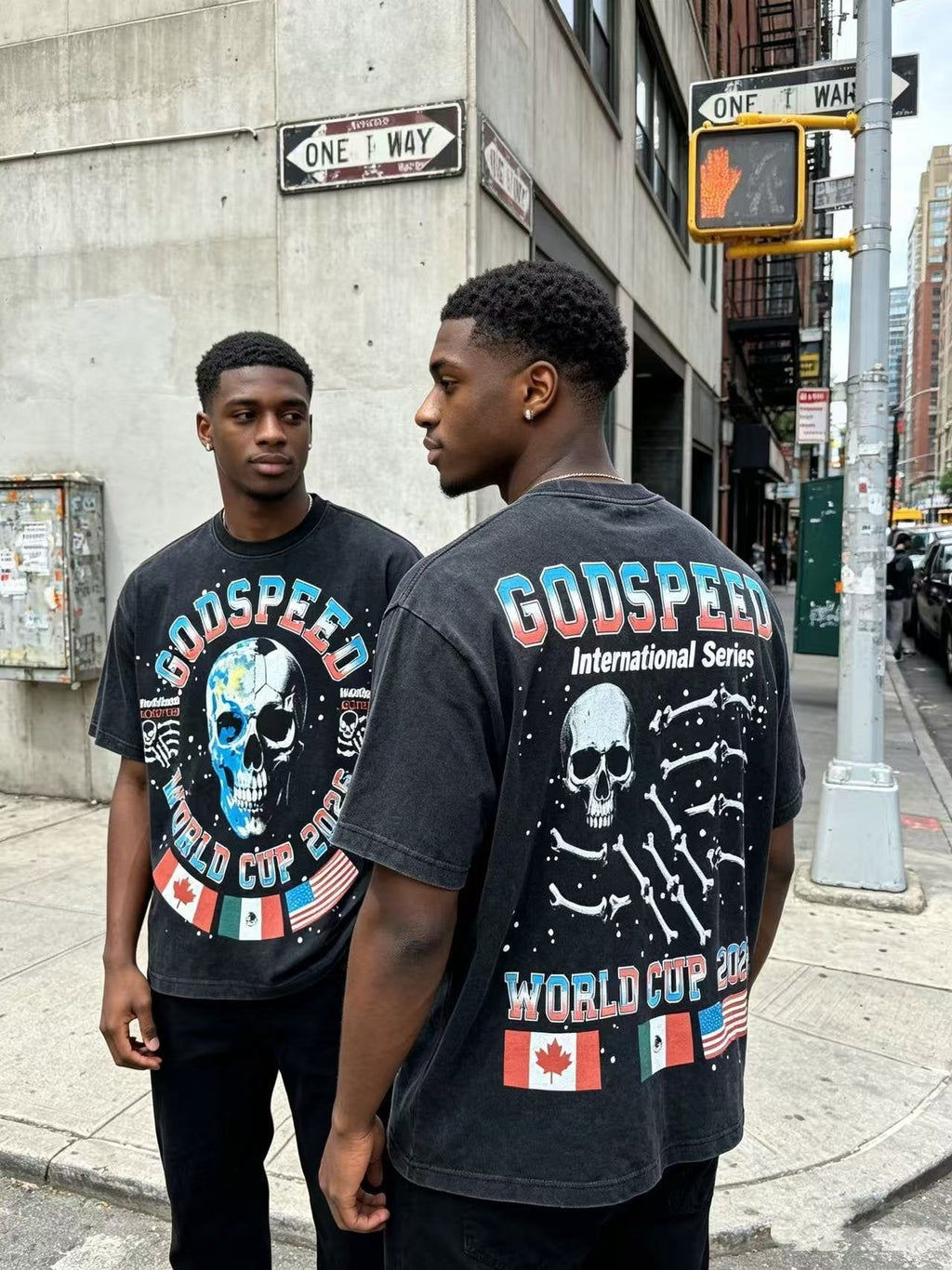 Godspeed World Cup 2026 Skull Globe T-Shirt