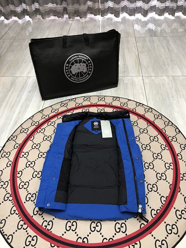Canada Goose Royal Blue Quilted Puffer Vest with Stand Collar