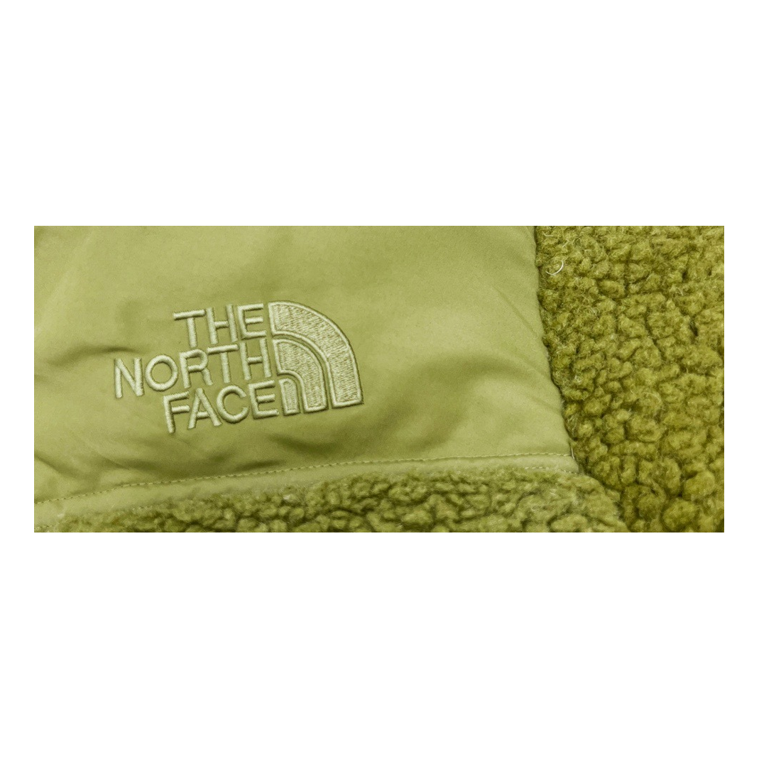 The North Face Fleece-Panel Puffer Jacket with Stand Collar - Olive