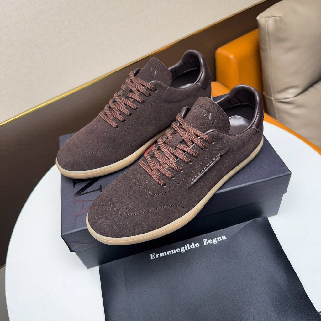 Zegna Suede Low-Top Sneakers