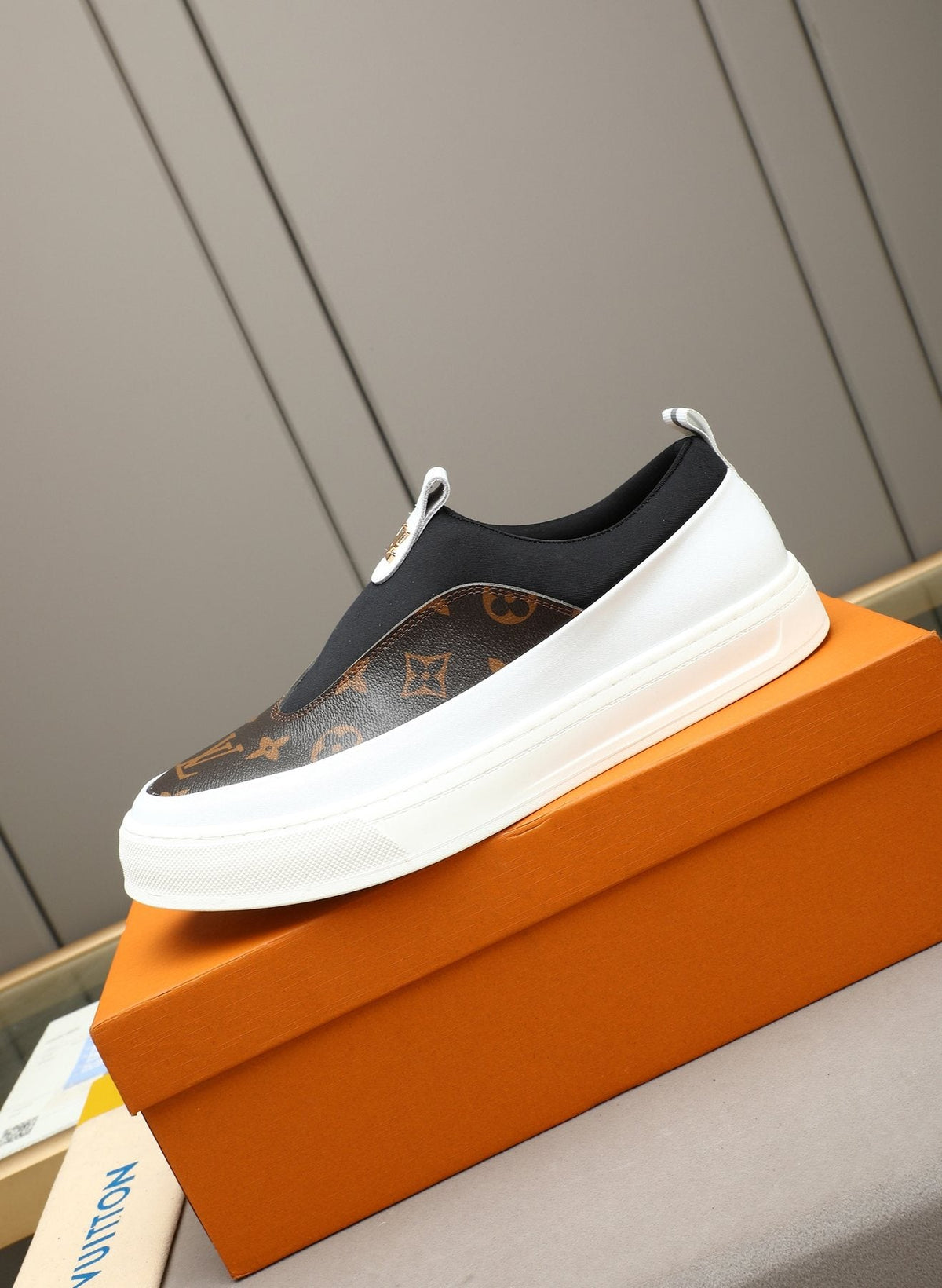Louis Vuitton Men's Monogram Slip-On Sneakers - Rounded Toe