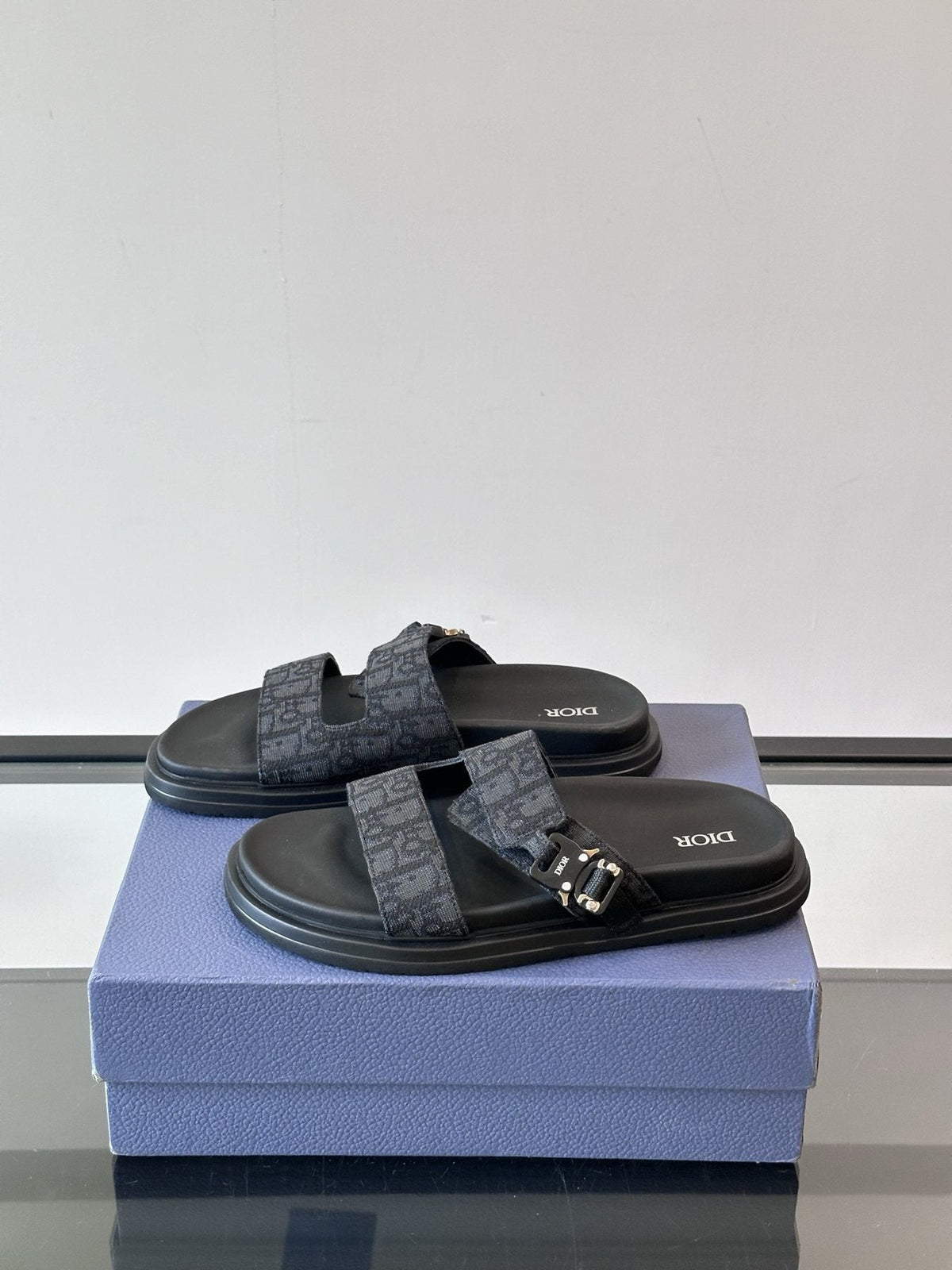 Dior Men's Two-Strap Slide Sandals