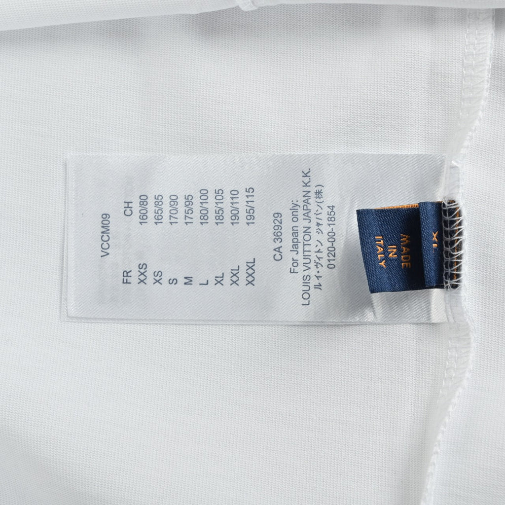 Louis Vuitton 26SS Front & Back Leather Letter Logo T-Shirt White